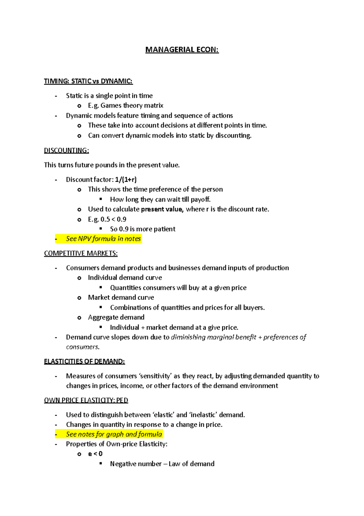 managerial-econ-revision-managerial-econ-timing-static-vs-dynamic