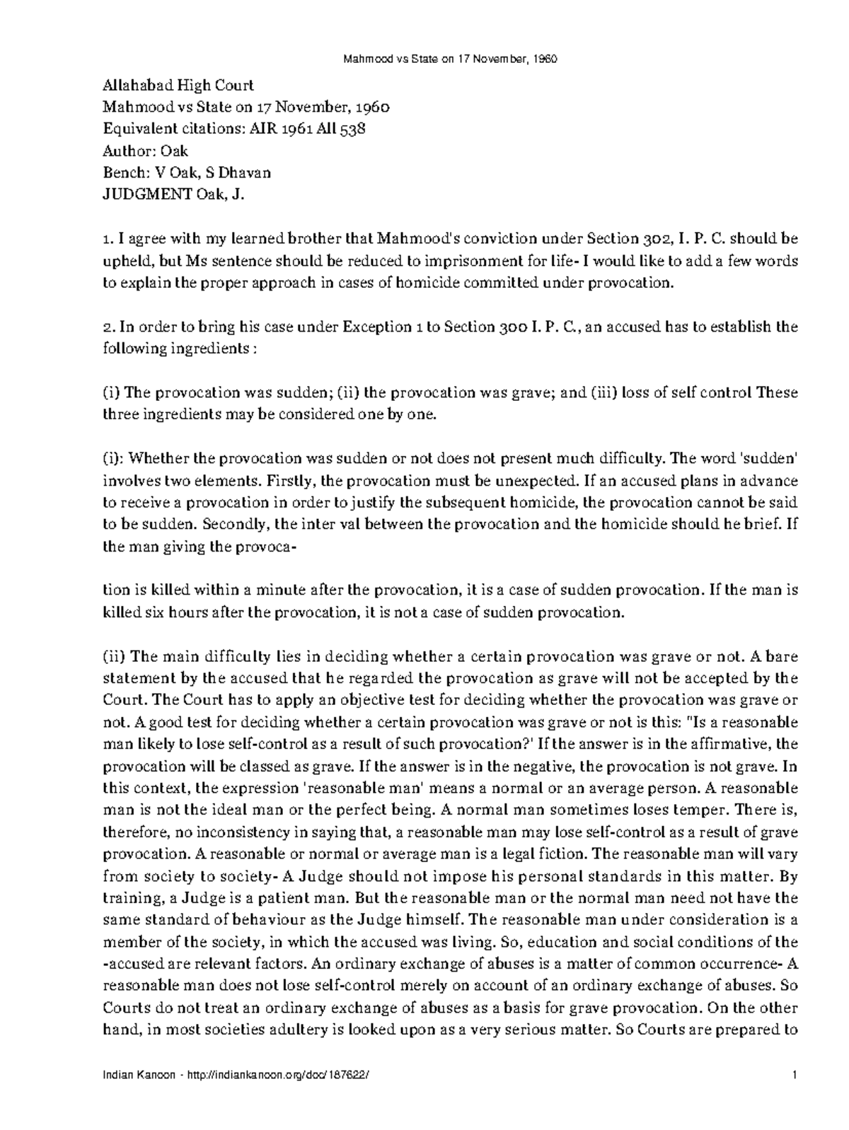 Mahmood vs State on 17 November 1960 - Allahabad High Court Mahmood vs ...