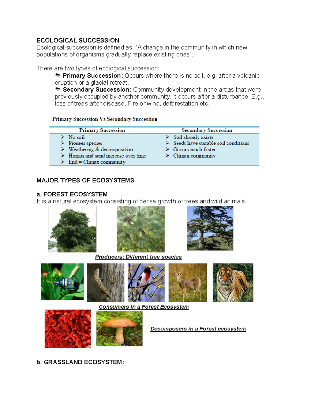 Environmental Science And Engineering - ECOLOGICAL SUCCESSION ...