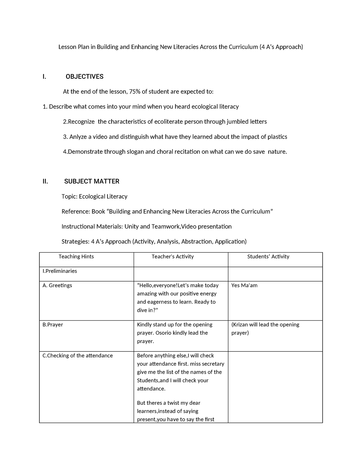 4as lesson plan in practical research 1