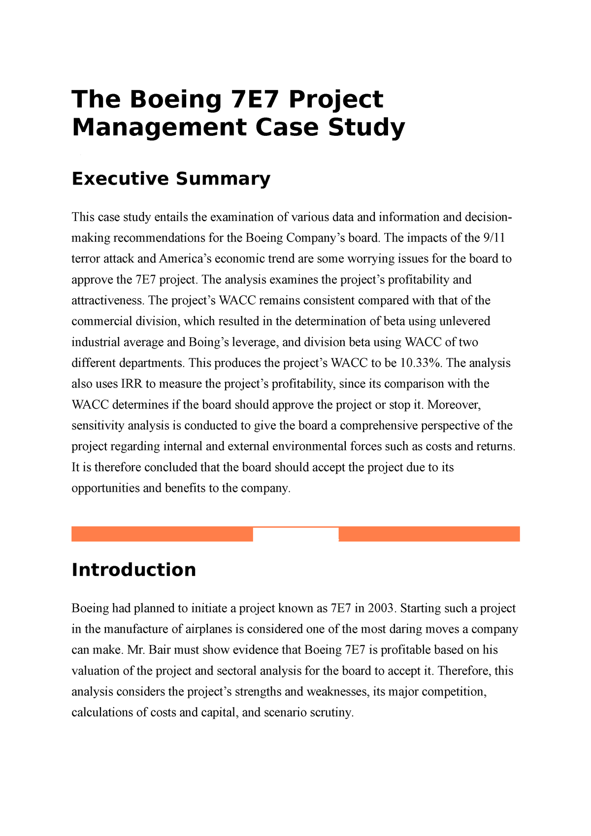 boeing 7e7 case study pdf