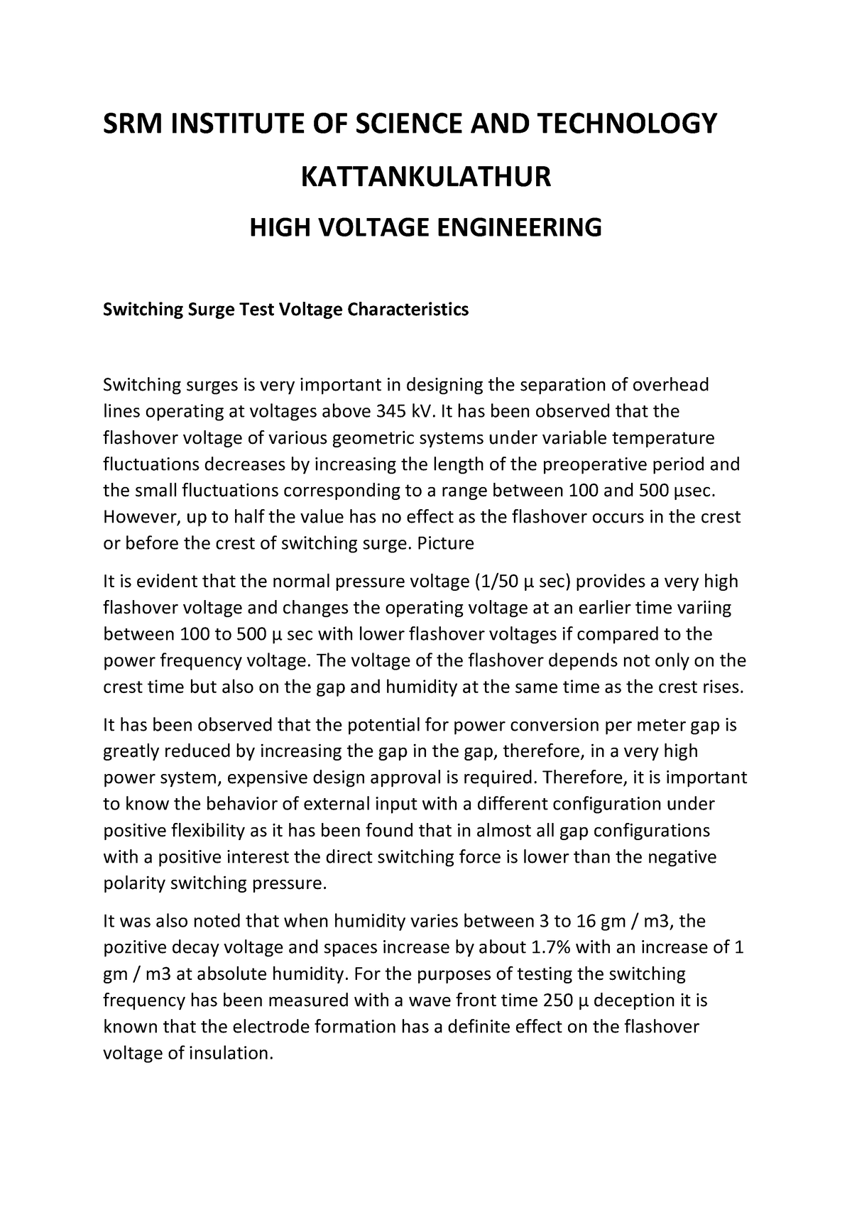 switching-surge-test-voltage-characteristics-high-voltage-engineering