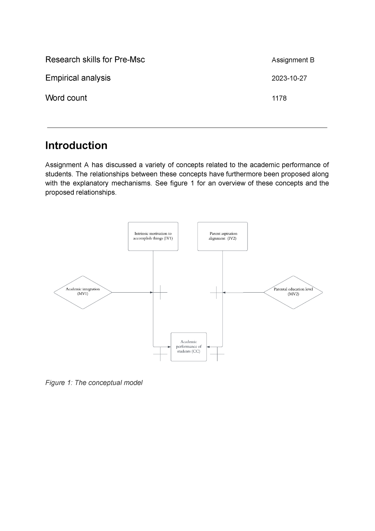 Research Skills For Pre-Msc (1 2) Assignment B - Research Skills For ...