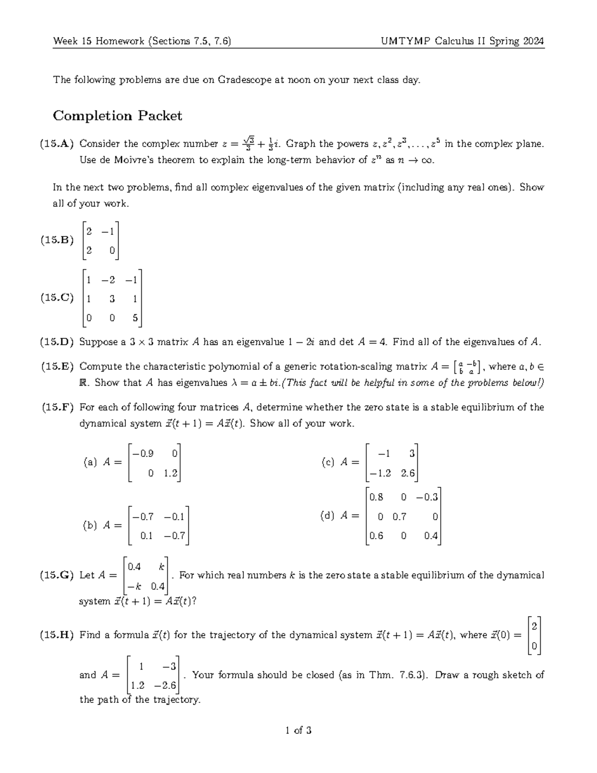 C2-s24-hw15-7.5, 7 - Homework handout on eigenvalues, eigenvectors ...