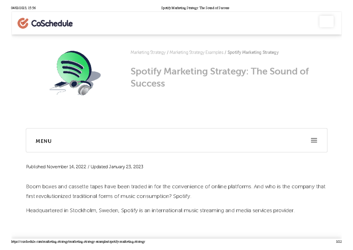 Spotify Marketing Strategy The Sound of Success Marketing Strategy