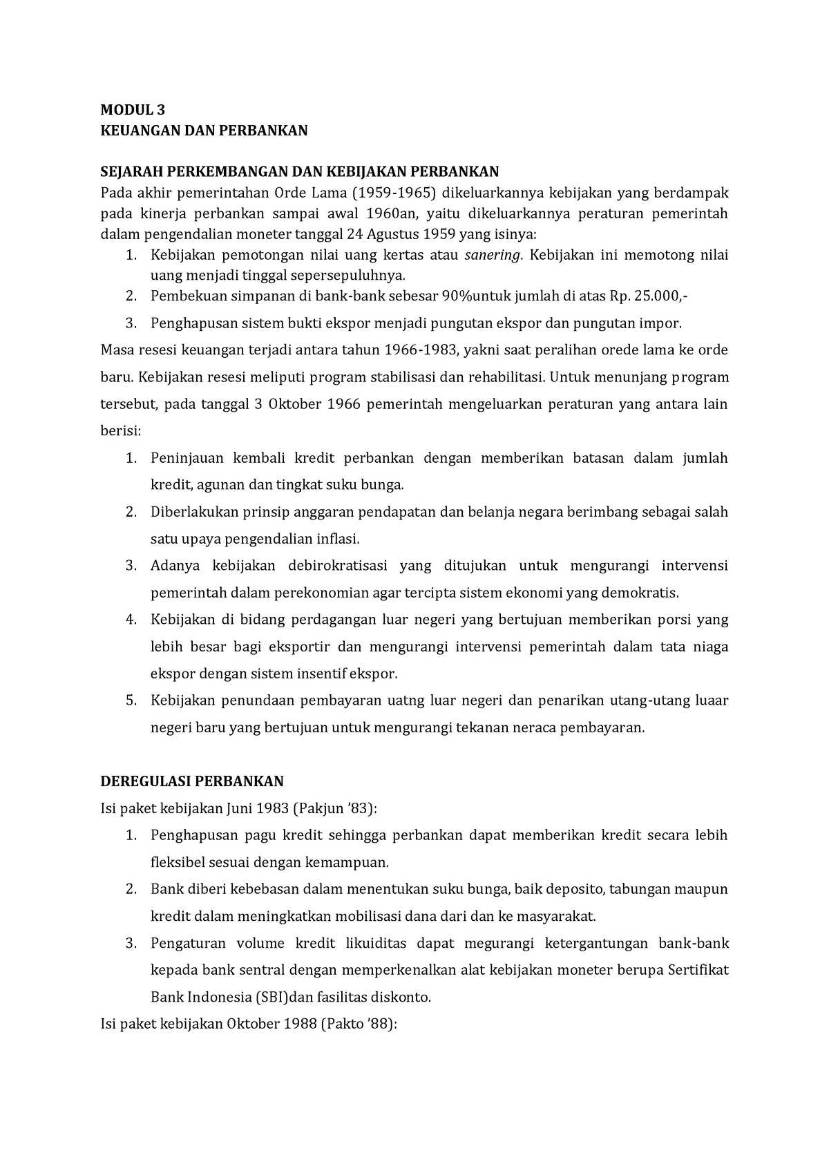 Modul 3 - 2023 - MODUL 3 KEUANGAN DAN PERBANKAN SEJARAH PERKEMBANGAN ...