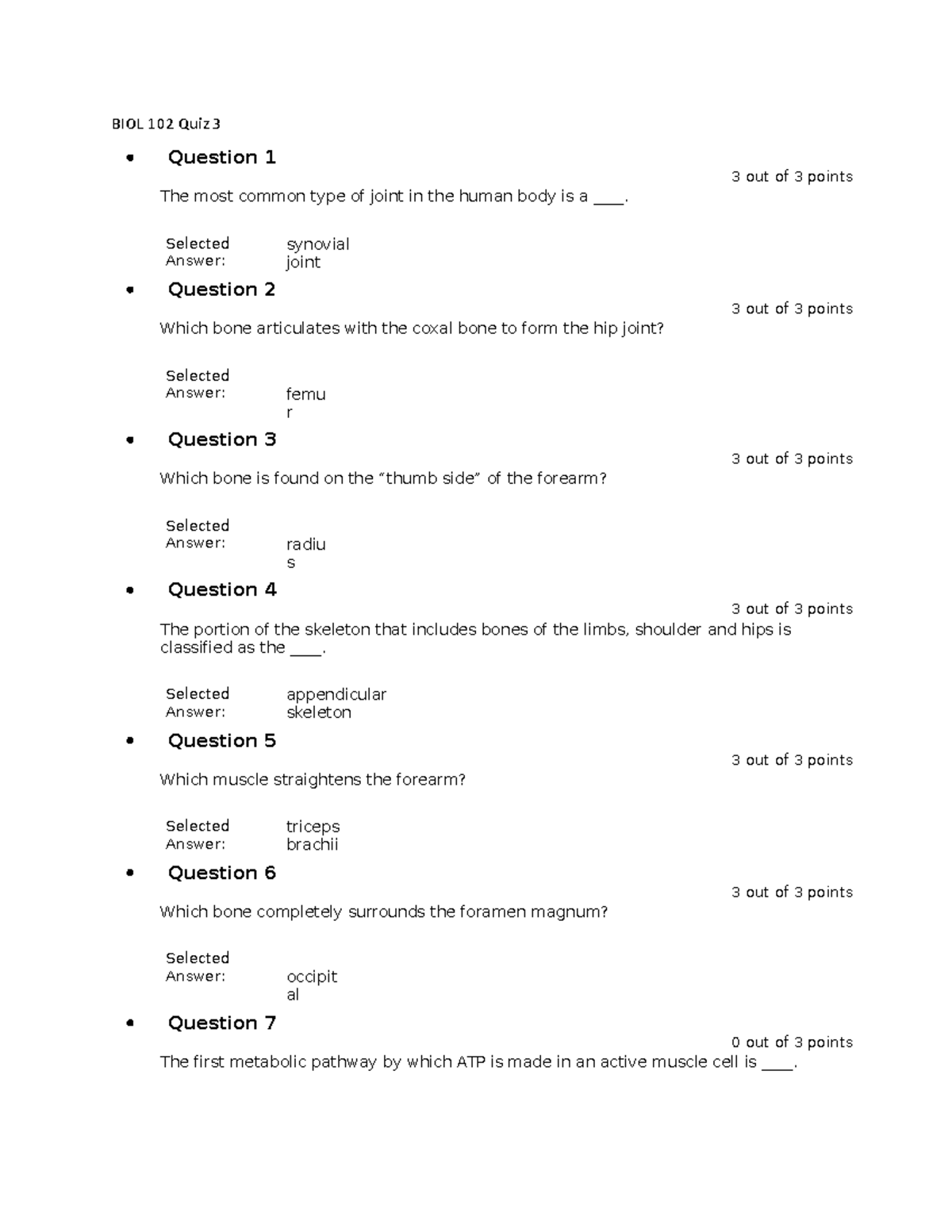 BIOL 102 Quiz 3 - Chapter 3 Quiz And Answers - BIOL 102 Quiz 3 Question ...