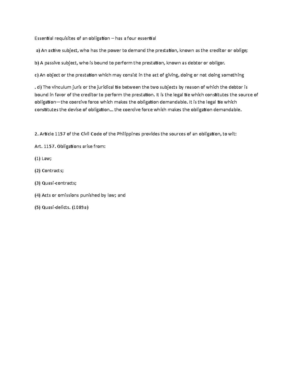 Essential requiWPS Office Essential requisites of an obligation has a four essential a) An