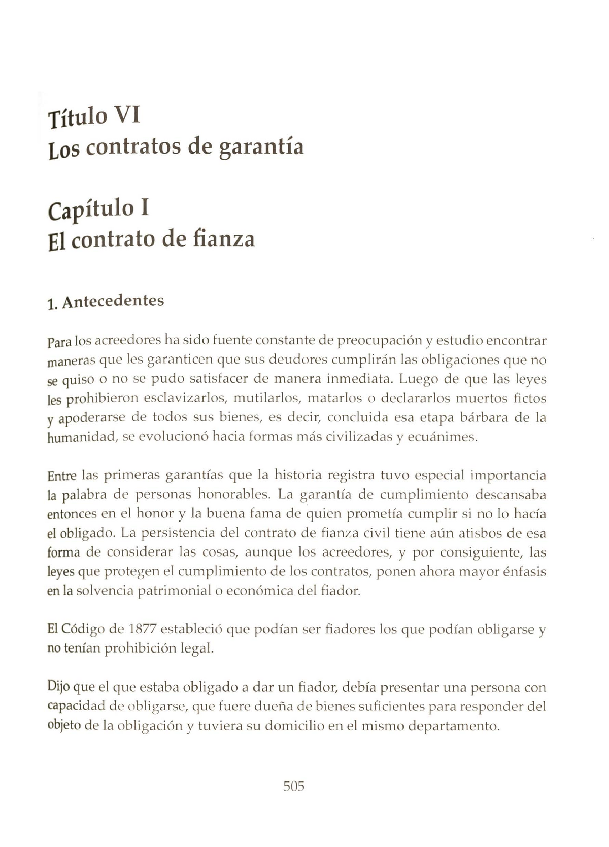 Contratos De Garantía Titulo Vi Los Contratos De Garantia Capitulo I Ei Contrato De Fianza 1 0961