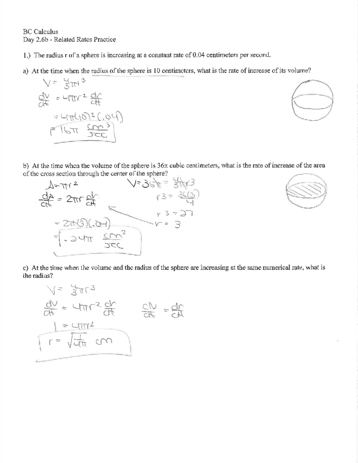 BC - Day 2 - Calculus, Stuff For Calculus - Studocu