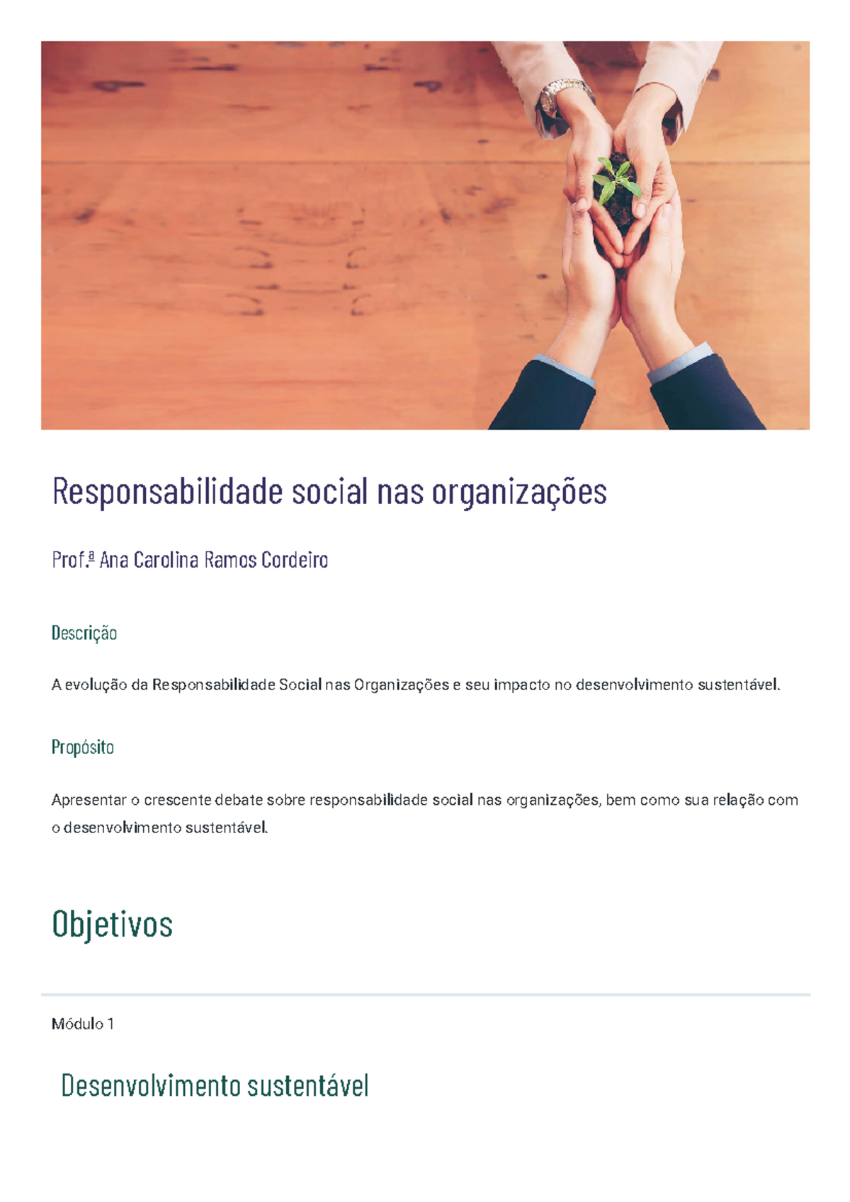 02 Responsabilidade social nas organizações - ª Ana Carolina Ramos ...