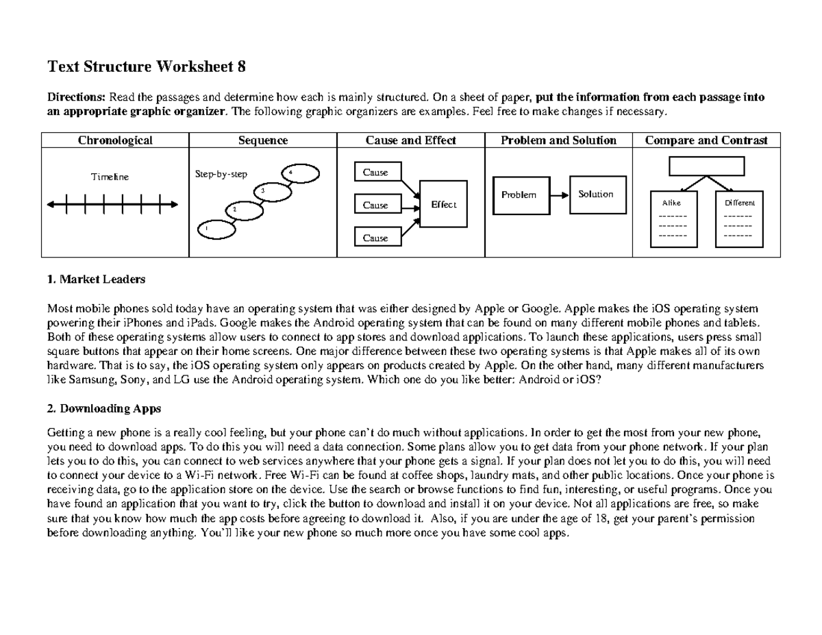 Abbie Williams - text-structure-worksheet-8 - Text Structure Worksheet ...