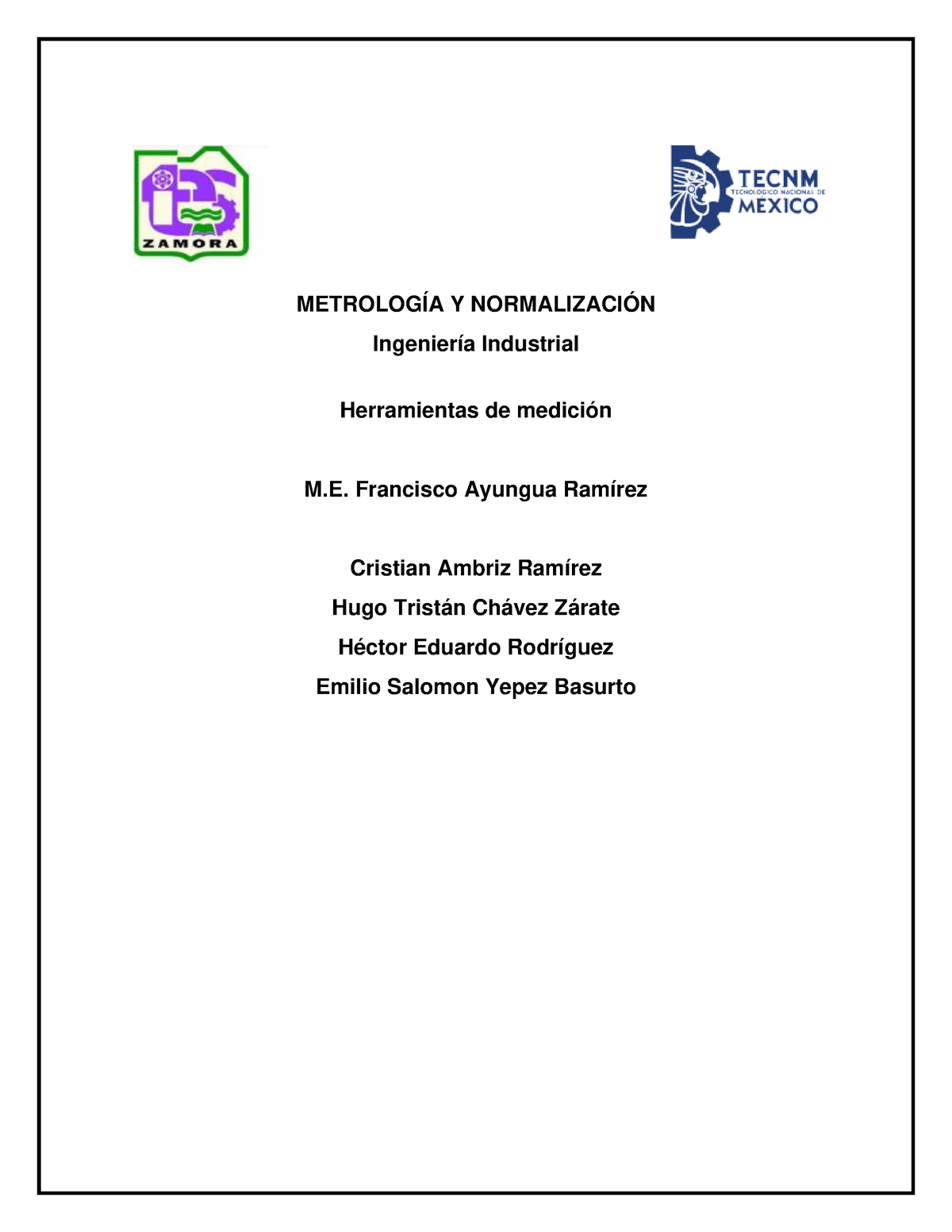 Metrología Y Normalización - METROLOGÍA Y NORMALIZACIÓN Ingeniería ...