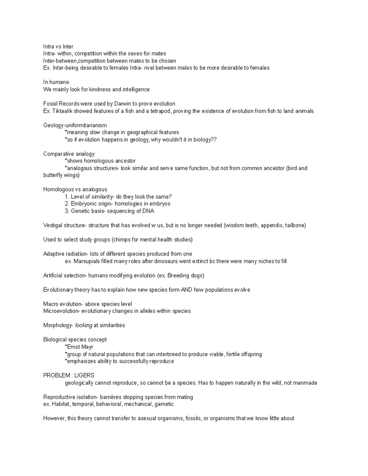 Intra Vs Inter - Lecture Notes 4 - Intra Vs Inter Intra- Within 