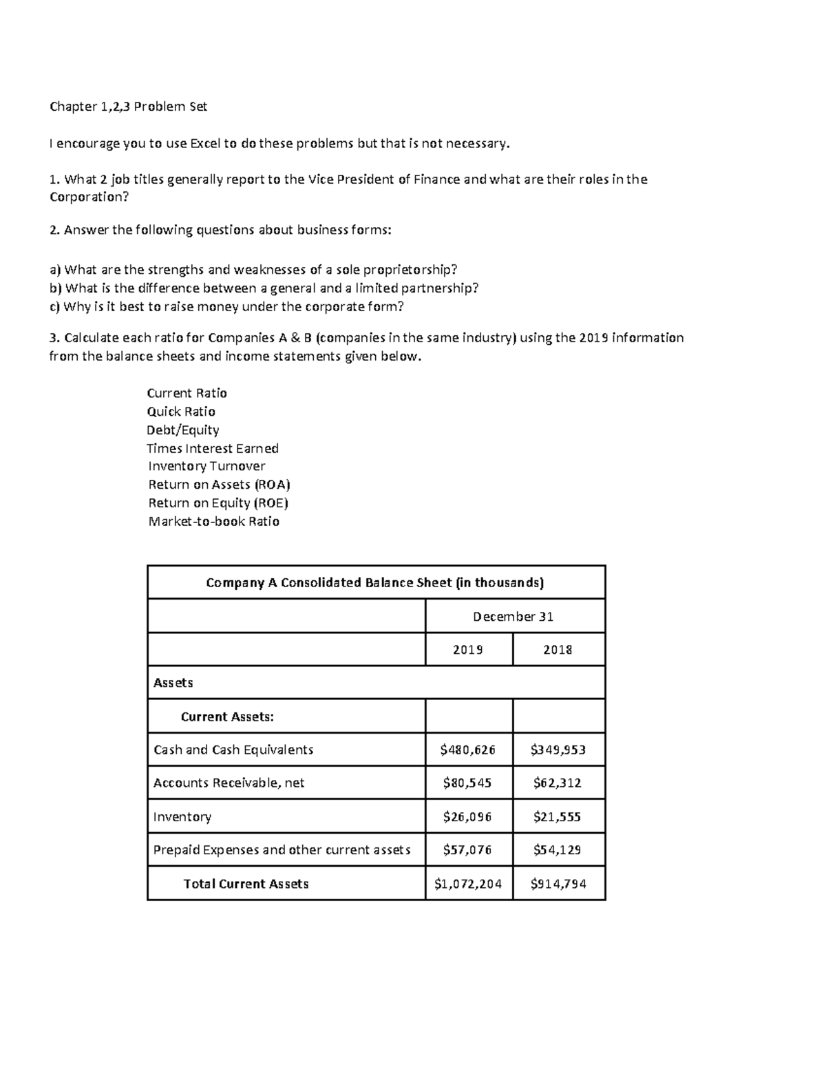 Ch 123 Problem Set WI2021 - Chapter 1,2,3 Problem Set I encourage you ...