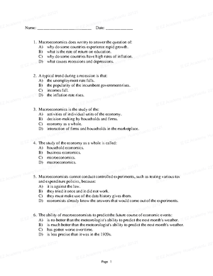 Chapter 2 - practice questions - Name: __________________________ Date ...