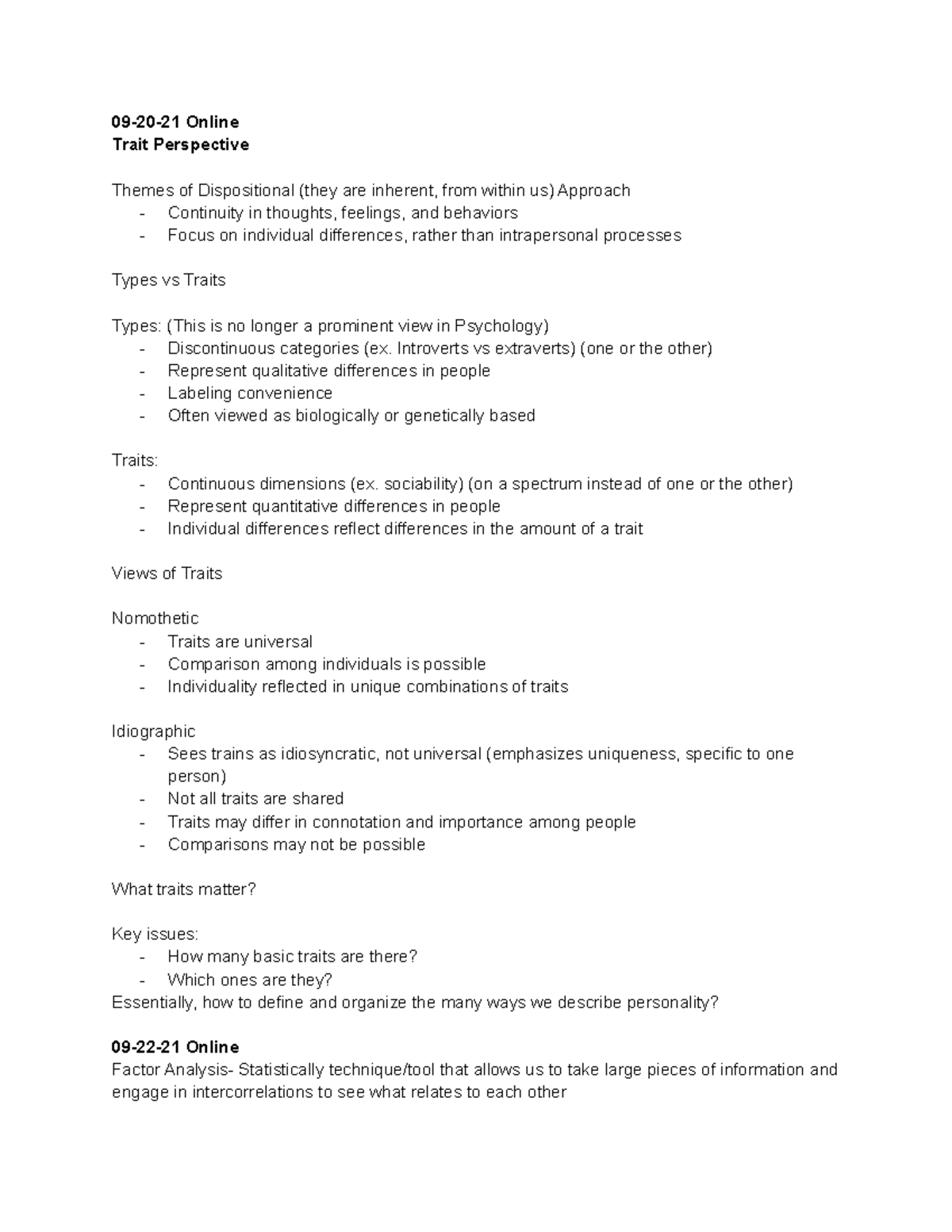 PSY 331 Exam 2 - Lecture notes For 2nd Exam - PSYC 331 - CSUF - Studocu