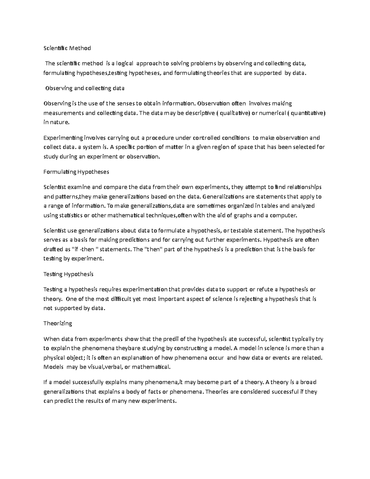 Scientific Method doc - Chemistry - Scientific Method The scientific ...