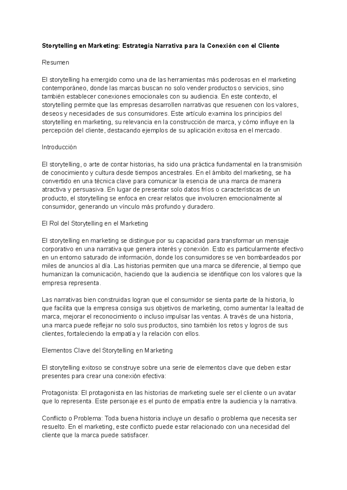 Storytelling en Marketing Estrategia Narrativa para la Conexión con el ...