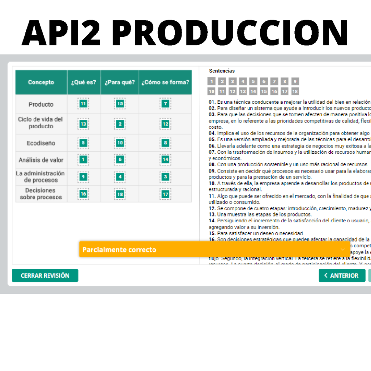 API2 Produccion - 88.9% - administracion de empresas - API2 PRODUCCION ...