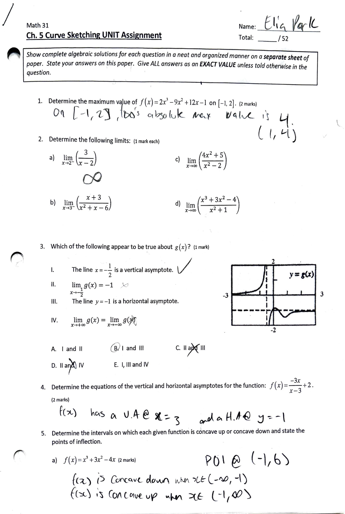 Adobe Scan Apr 24, 2023 - A calculus assignmwnt - ####### I 0 r Math 31 ...