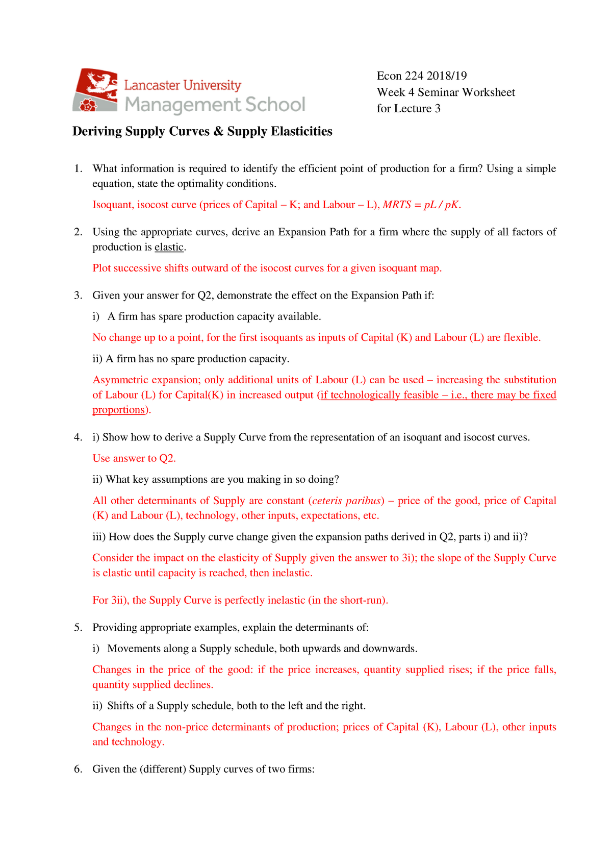 Factors Of Production Worksheet Answers