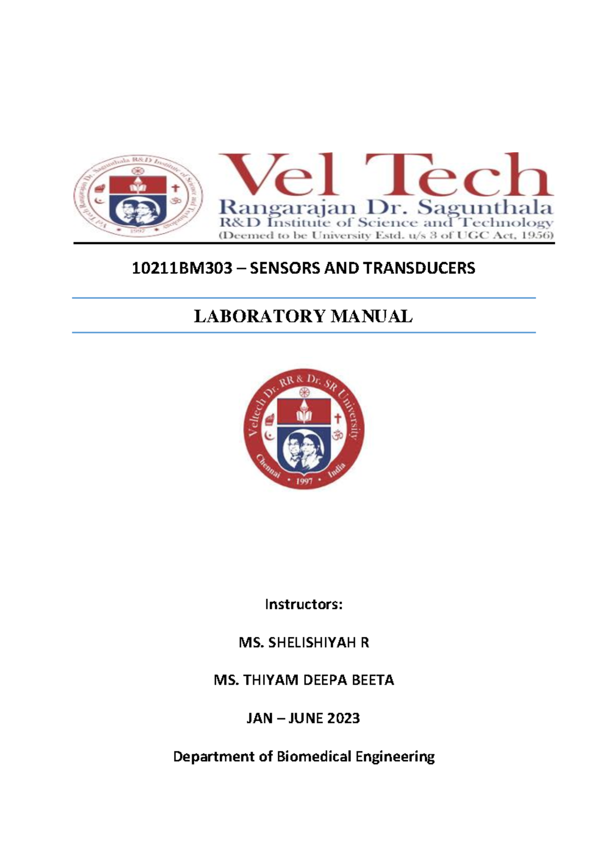 Snt manuel - 10211 BM 303 – SENSORS AND TRANSDUCERS LABORATORY MANUAL ...