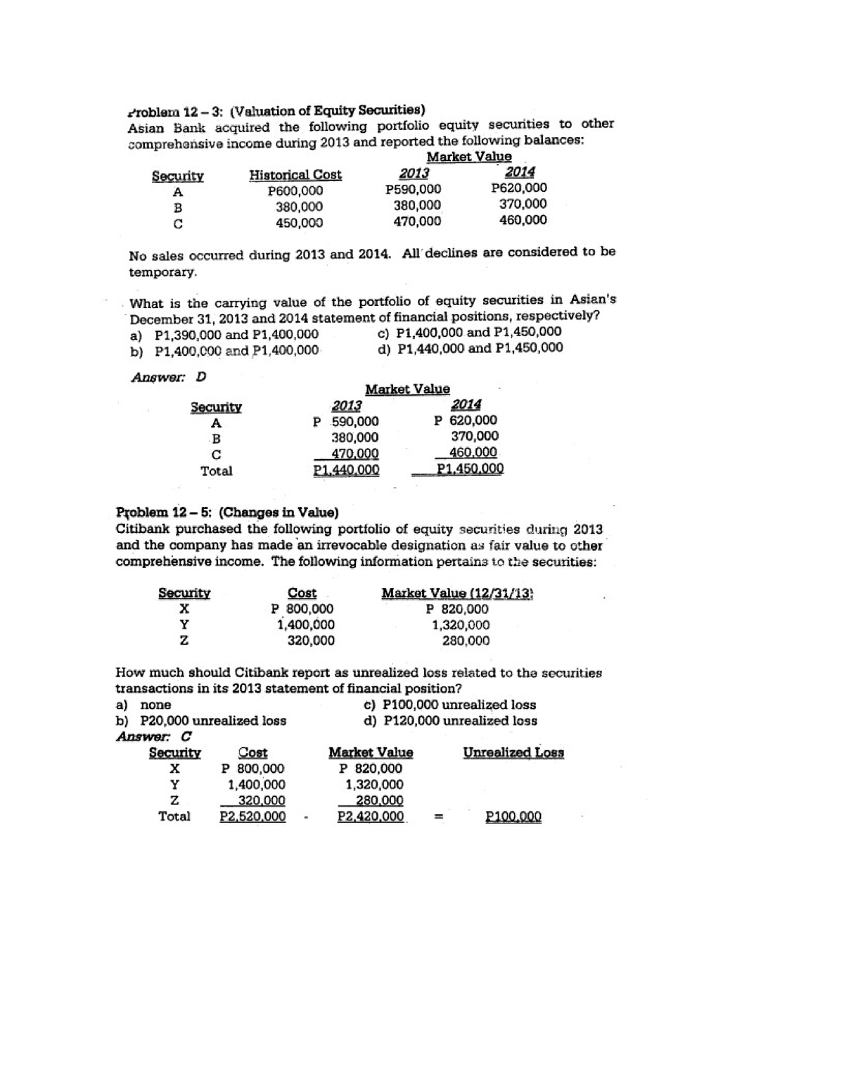 examples of problem solving scenarios in accounting