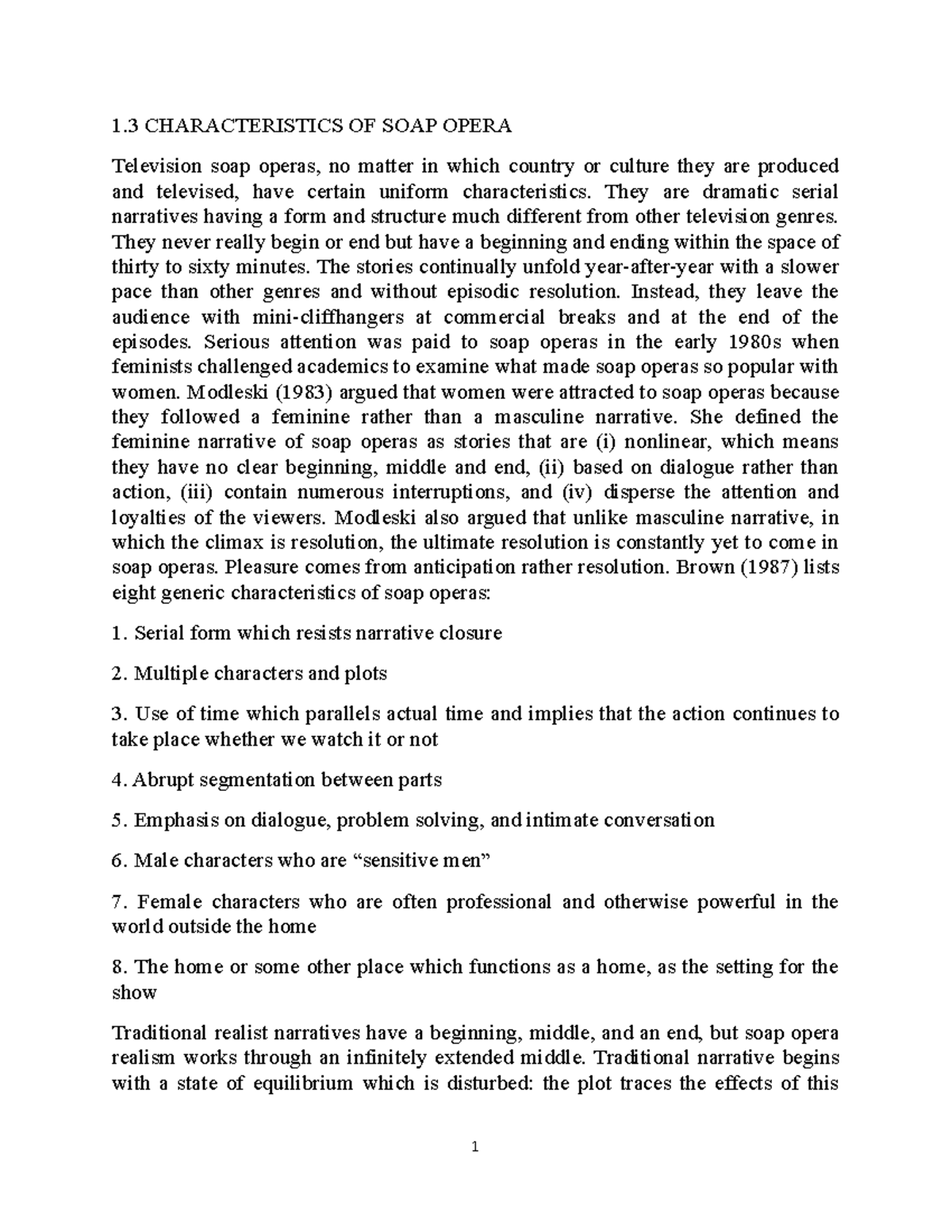 Print Soap opera 1 CHARACTERISTICS OF SOAP OPERA Television soap