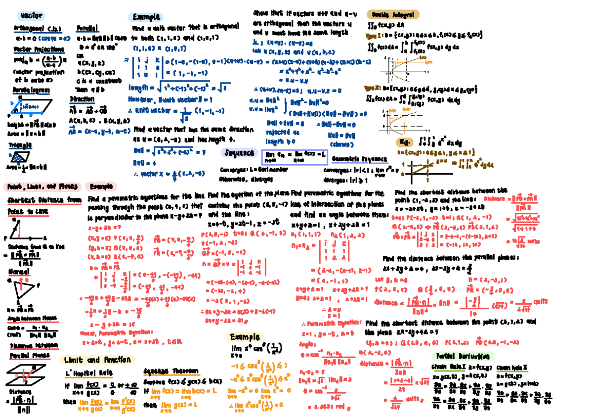 Notes Midterm - Cheat Sheet For Mid Term - Vector Example Show That If ...