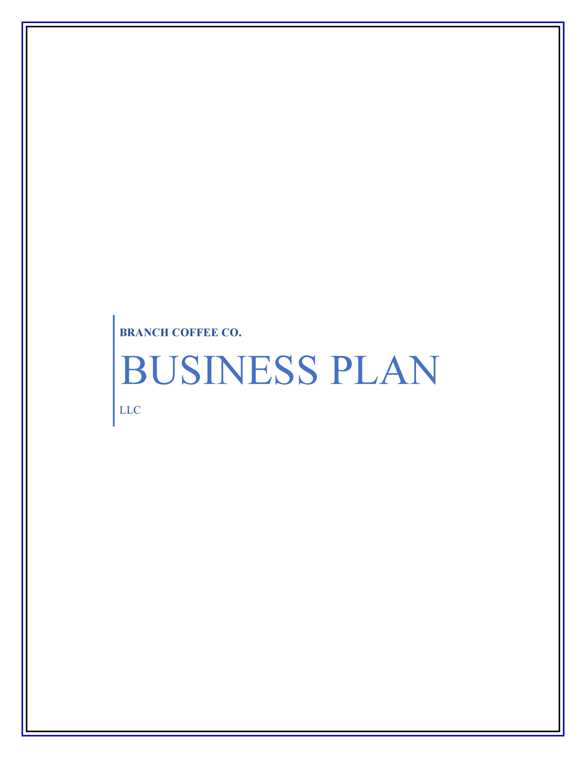 branch business plan