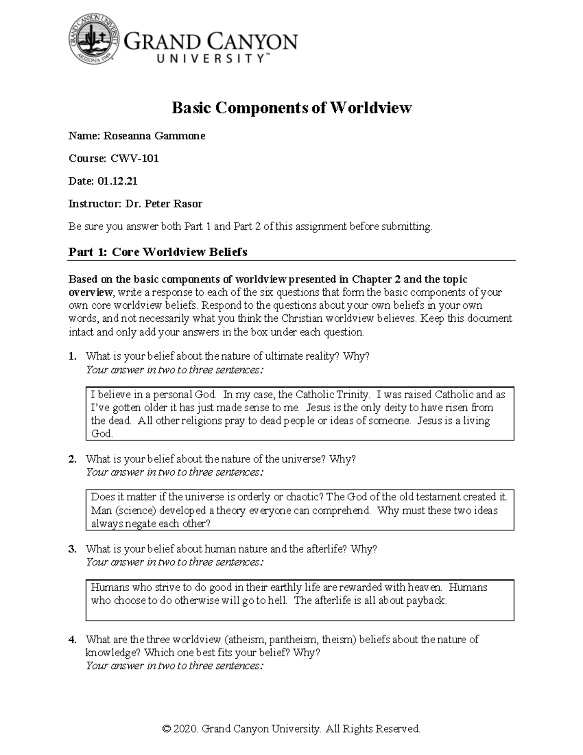 Cwv 101 assignment 1 2020 grand canyon university all rights