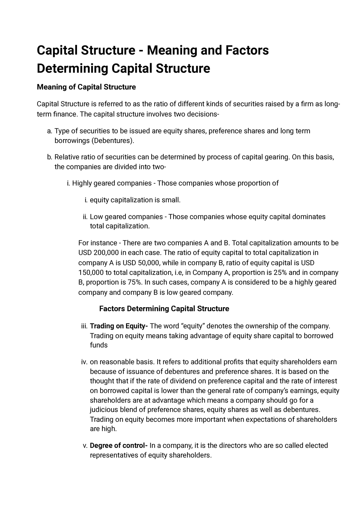 capital structure thesis pdf