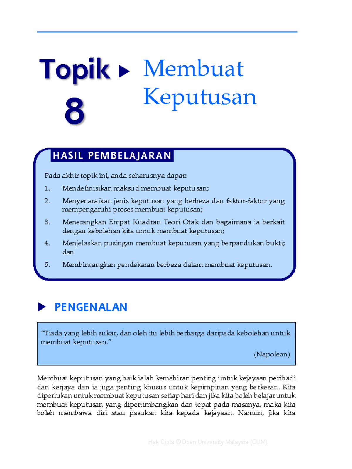 12 SBFS1103 T8 - Lecture Notes - PENGENALAN „Tiada Yang Lebih Sukar ...