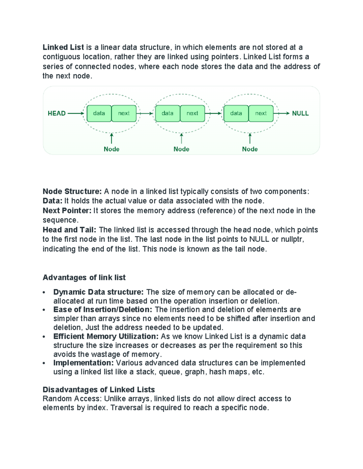 Pgdca Link list - Summary C Programming Language - Linked List is a ...