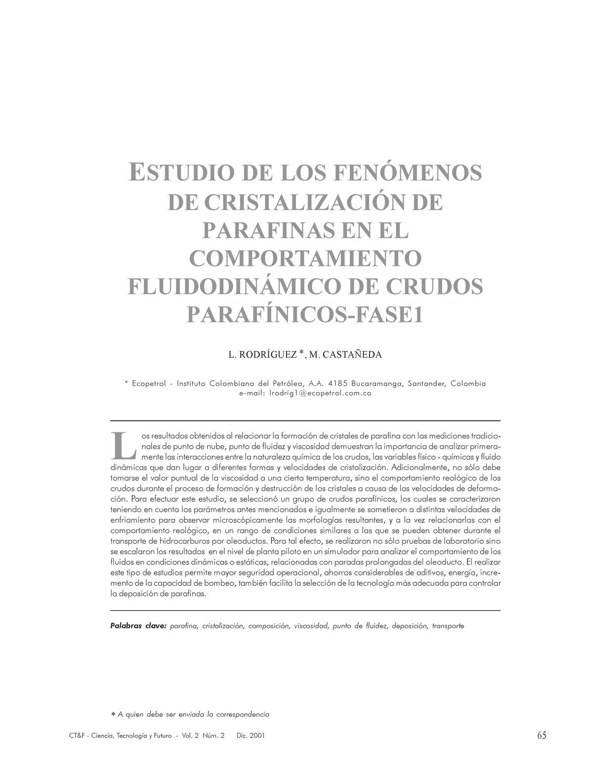 Estudio De Los Fenomenos De Cristalizacion - ESTUDIO DE LOS FEN”MENOS ...