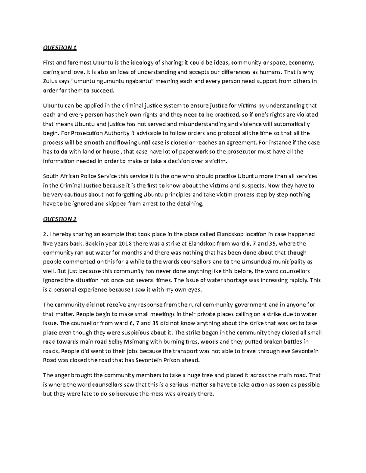 SJD1501 2021 Assignment 02 QUESTION 1 First and foremost Ubuntu is