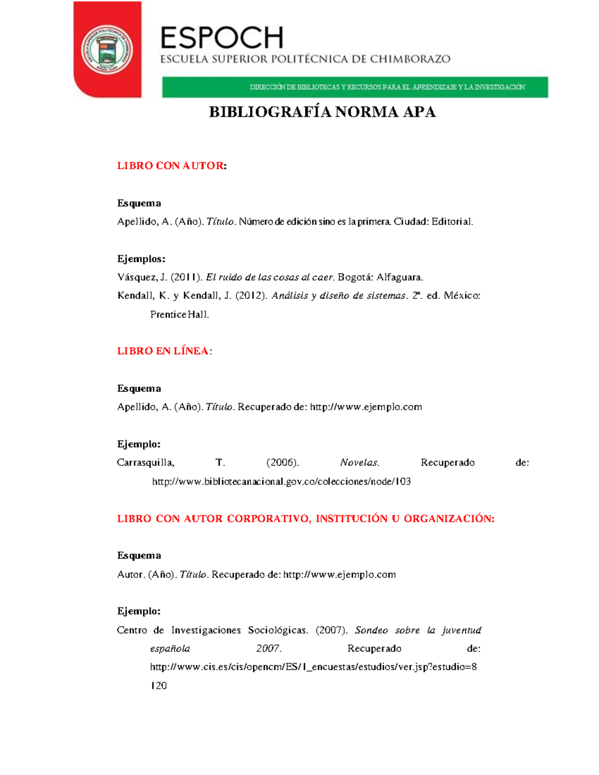 Norma APA - BIBLIOGRAFÍA NORMA APA LIBRO CON AUTOR: Esquema Apellido, A ...