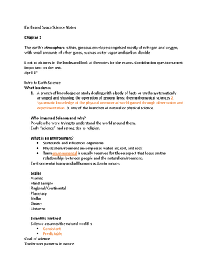 Basic information that the teacher provided. - ESSC 102 - Southeastern ...