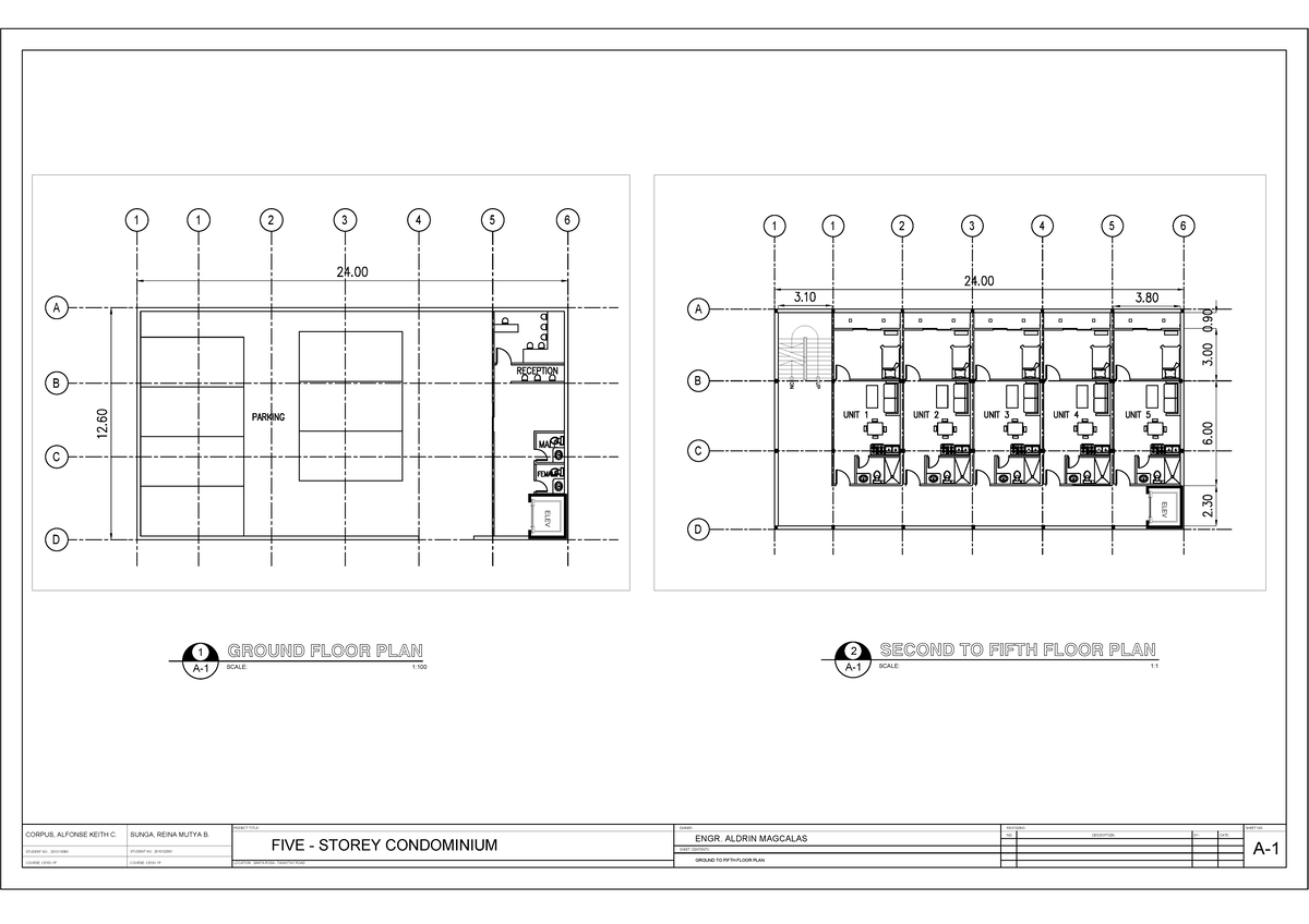 Condo 1 - ELEV A 1 1 2 3 4 5 6 B C D ELEV A 1 1 2 3 4 5 6 B C D OWNER ...