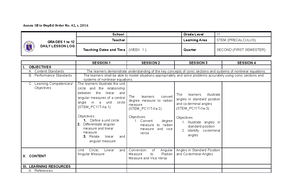 Grade 10 Daily Lesson Log Quarter 2 - GRADE 10 DAILY LESSON LOG School ...