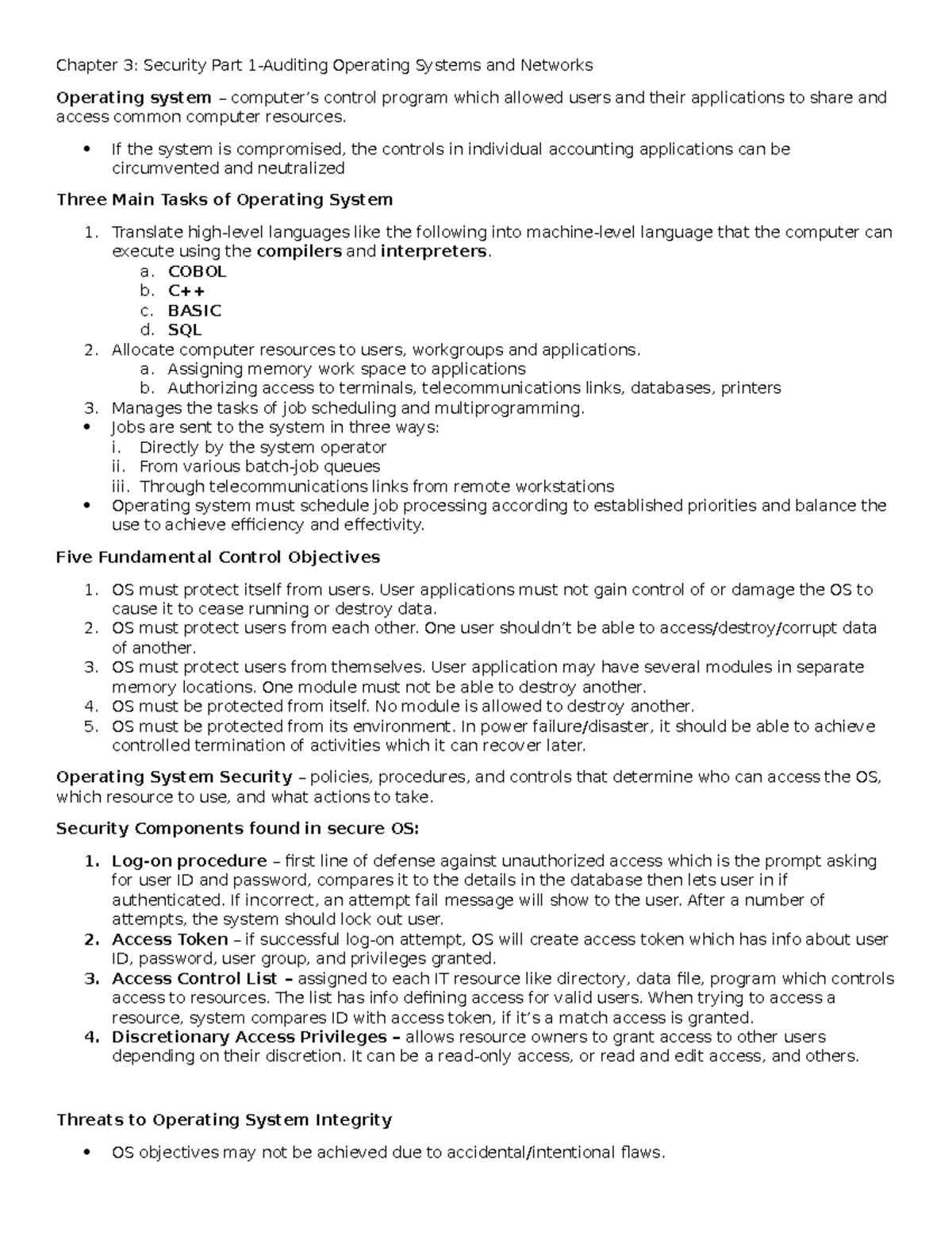 Chapter 3 Response Flat files are data files that contain records