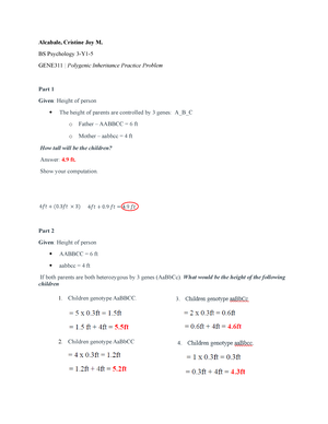 Dihybrid Inheritance - Notes - GEN In Guinea Pigs, Black Hair (B) Is ...