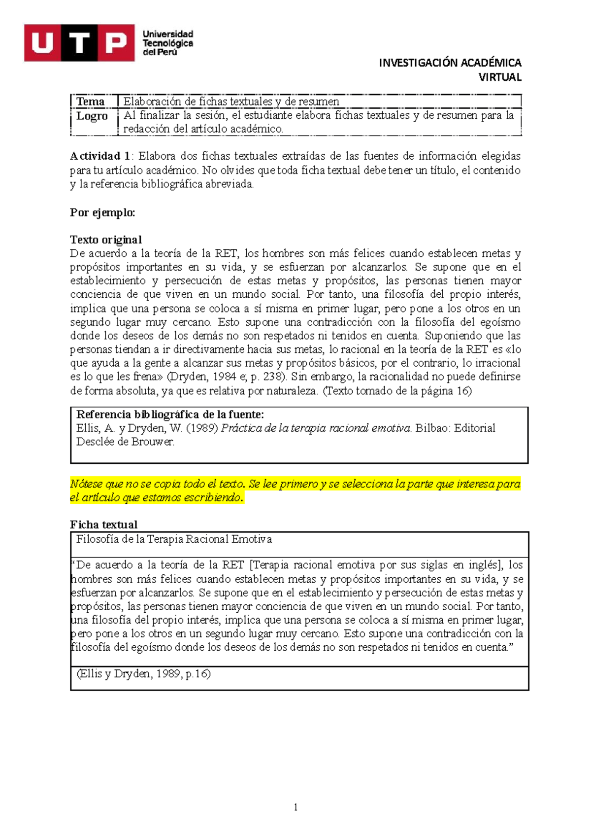 S9 Tarea Fichas Textuales Y De Resumen Serrano Munive 1 InvestigaciÓn AcadÉmica Virtual Tema 6993