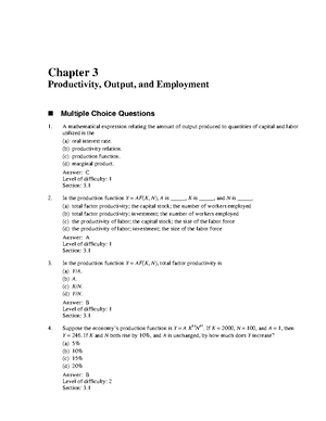 Solutions To Macroeconomics - N. Gregory Mankiw - Answers To Textbook ...