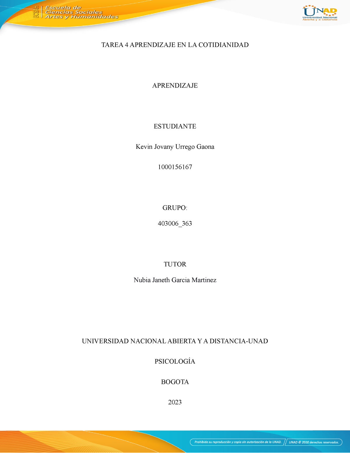 Tarea 4 Kevin Jovany Urrego Gaona 403006 363 Tarea 4 Aprendizaje En La Cotidianidad 9160