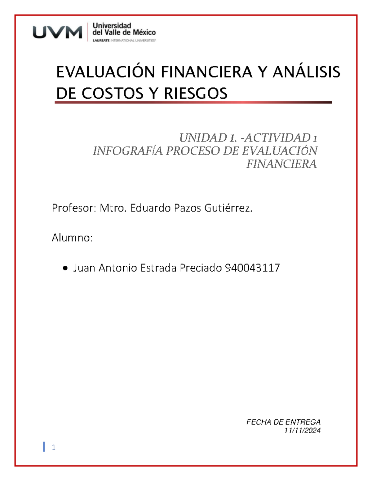 A1 JAEP - UNIDAD 1. -ACTIVIDAD 1 INFOGRAFÍA PROCESO DE EVALUACIÓN ...