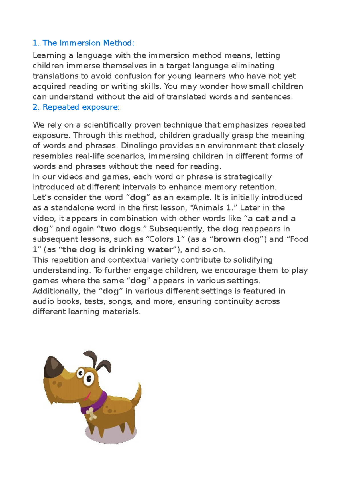 Dinolingo - example of app learning - The Immersion Method: Learning a ...
