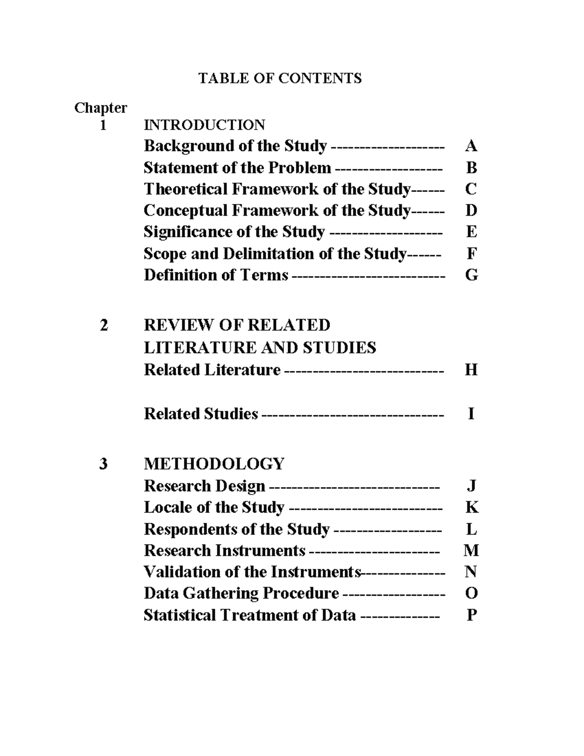 Table OF Contents - NONE - TABLE OF CONTENTS Chapter 1 INTRODUCTION ...