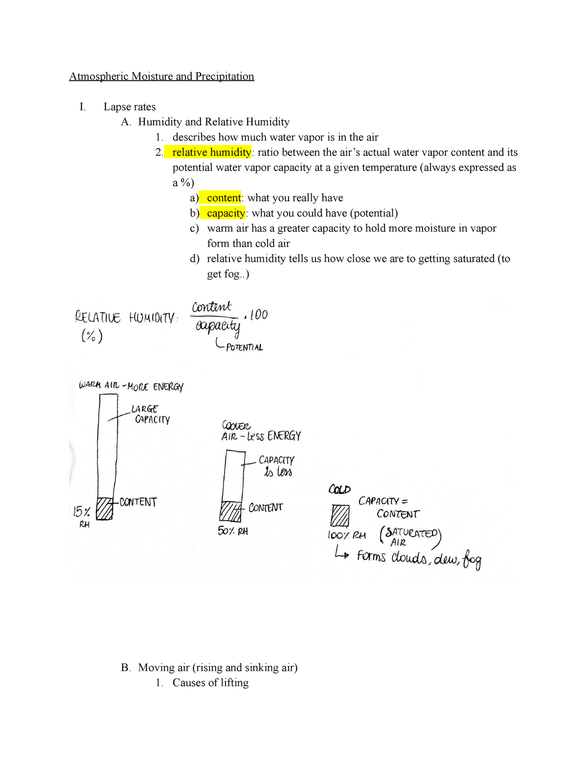 Week 7 - 10 21 - Lecture notes 7 - Atmospheric Moisture and ...
